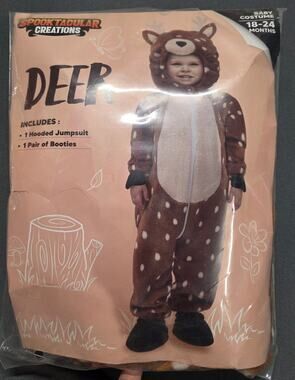 Baby Costume 18-24 Months Deer Jumpsuit Halloween Spooktacular Creations